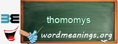 WordMeaning blackboard for thomomys